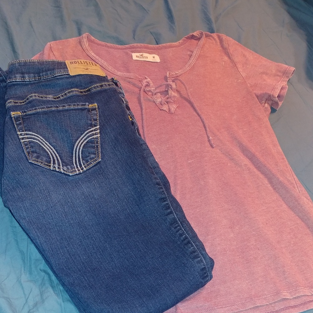 Hollister top and jeans